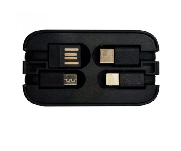 Батарея портативная XO PR142 cable 30000 mAh Чёрный - фото 2 Батарея портативная XO PR142 cable 30000 mAh Чёрный - фото 2