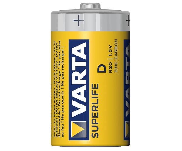 Батарейка Varta Superlife D R20 1,5V Zinc/Carbon Yellow