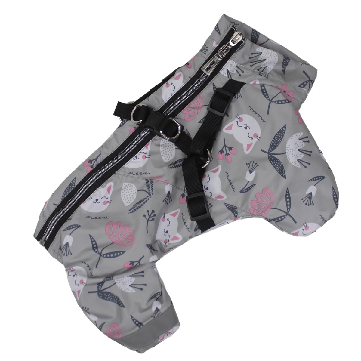 Дощовик для собак із шлеєю Котик MS-9 р. 3 (70580087)