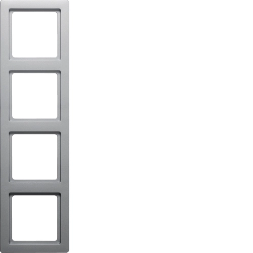 Рамка Berker Q.1 четырехместная Алюминий (10146084)