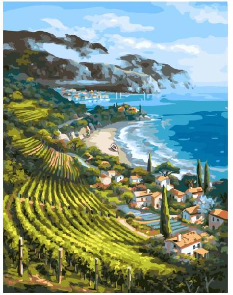 Картина за номерами Brushme Приморське селище (GX4960)