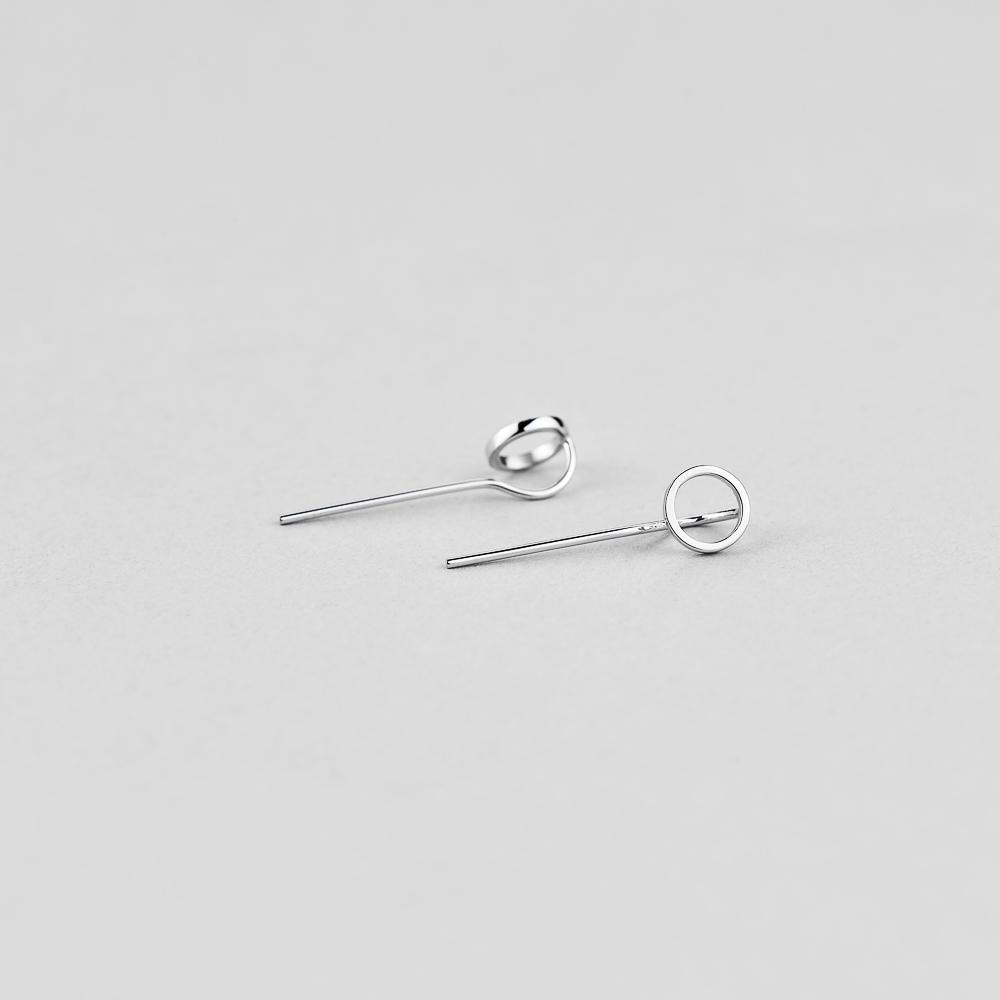 Серебряные серьги Minimal Совершенство (4754)
