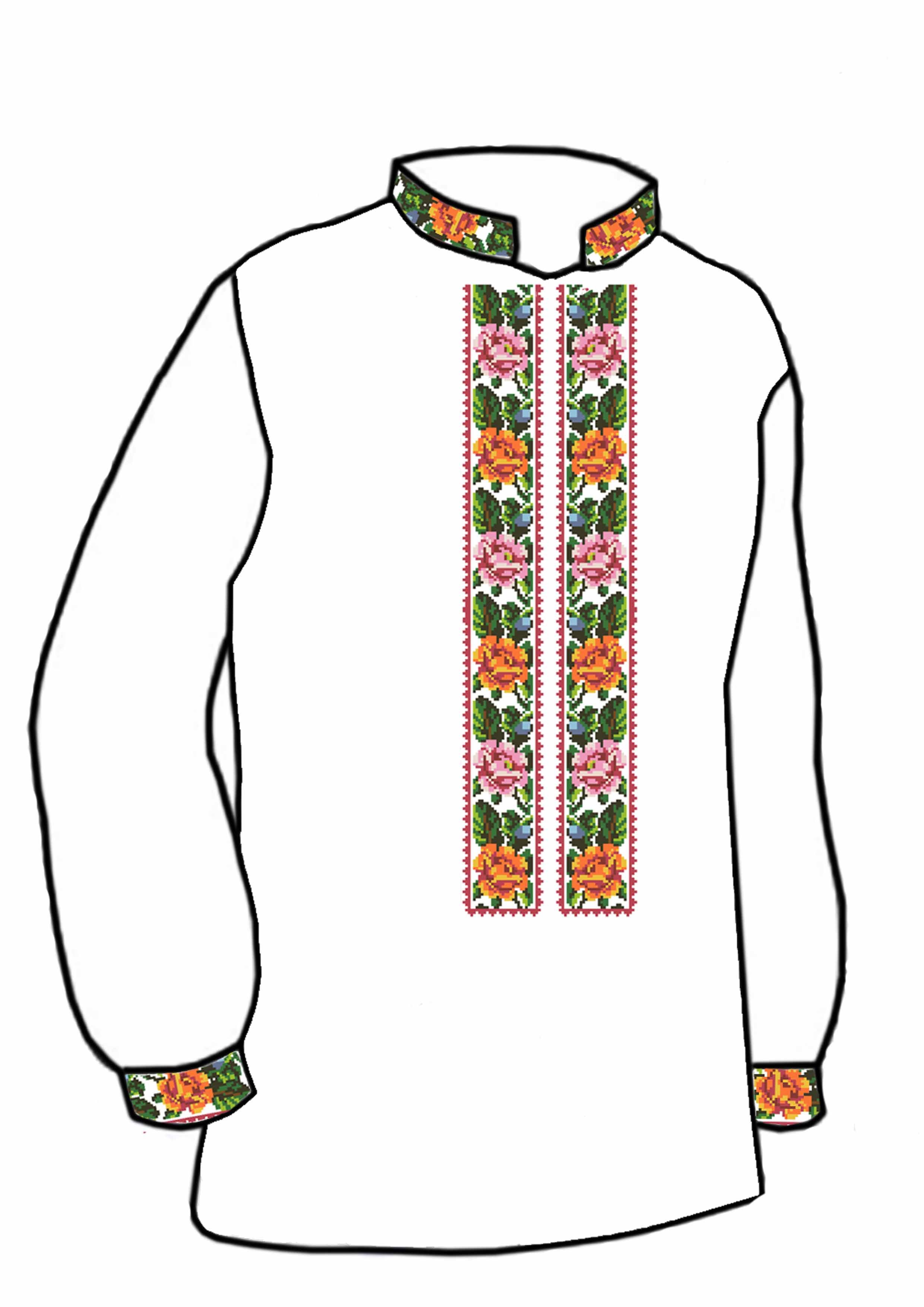 Заготовка для вишивки нитками або бісером сорочка СЧ-131 домоткане полотно Заготовка для вишивки нитками або бісером сорочка СЧ-131 домоткане полотно