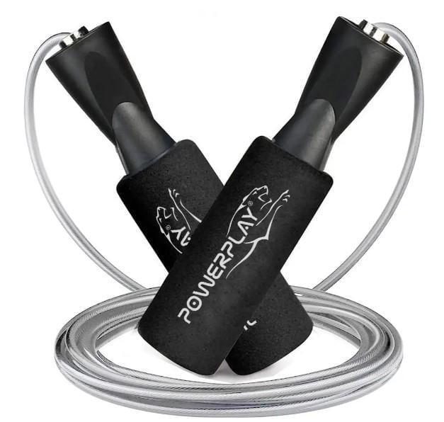 Скакалка скоростная с подшипниками PowerPlay 4209 Sport Jump Rope 3 м Черный (PP_4209_Black) Скакалка скоростная с подшипниками PowerPlay 4209 Sport Jump Rope 3 м Черный (PP_4209_Black)