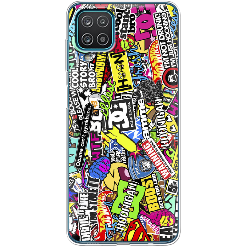 Чехол BoxFace Samsung A125 Galaxy A12 Multicolored Inscriptions Прозрачный силикон (41506-up880-41506)