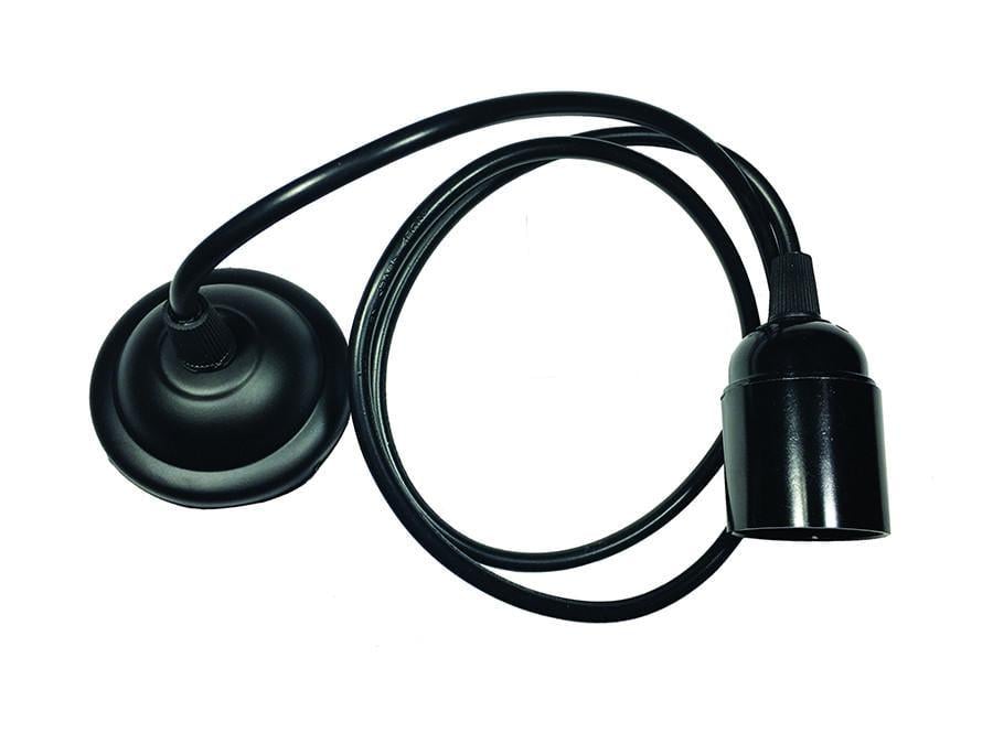 Підвісний світильник чорний лофт на одну лампу без плафону Levistella AMP36001-1