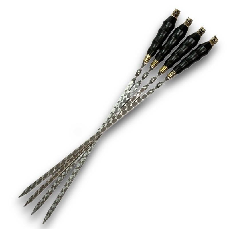 Шампуры ручной работы Gorillas BBQ Волк с деревянной ручкой 4 шт. (SKK60)