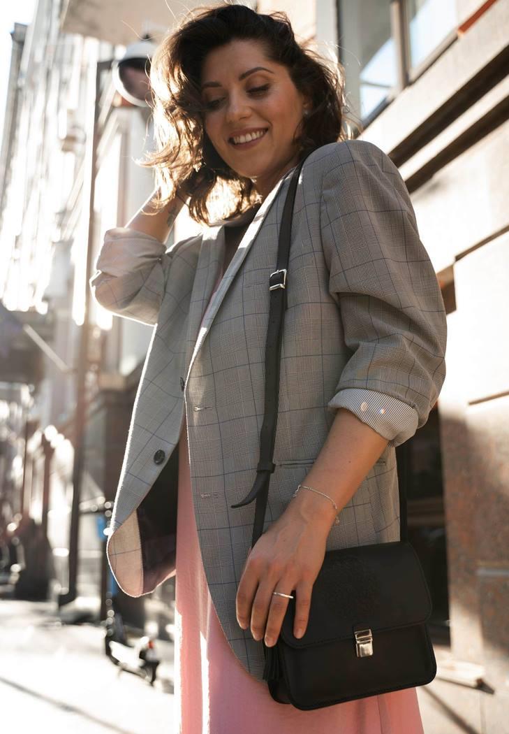 Женская бохо-сумка кожаная Лила Crazy Horse Черный (A-027178)