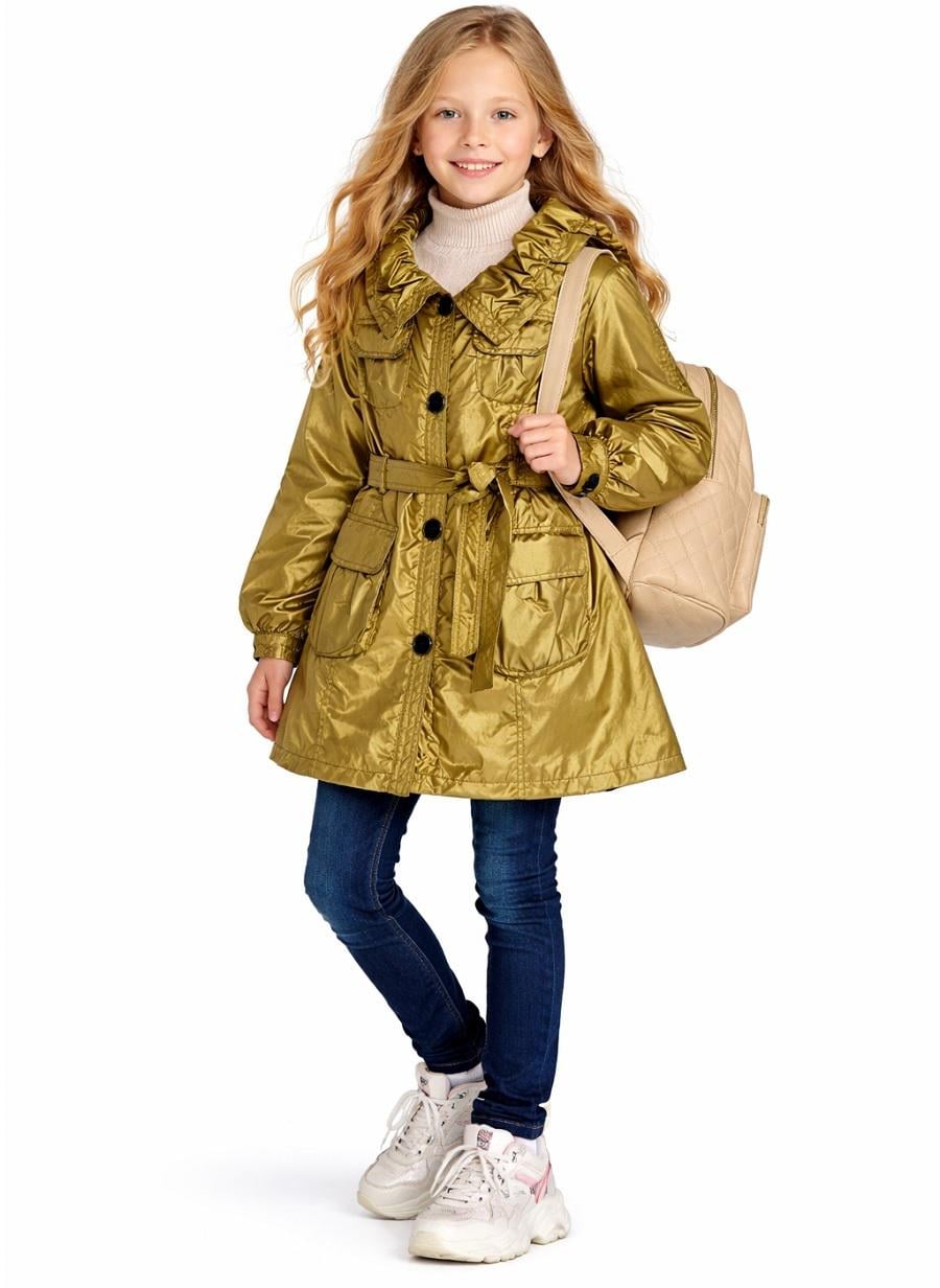 Плащ для дівчинки на флісі Ygsh 01 140 см Золотистий (1294_140)