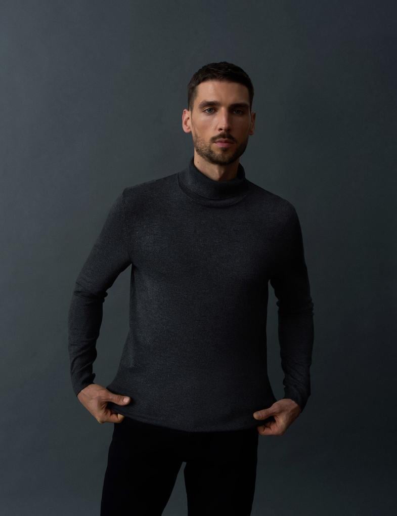 Светр чоловічий Diverse TOURDO XL Графітовий меланж (5905384067753) - фото 2 Светр чоловічий Diverse TOURDO XL Графітовий меланж (5905384067753) - фото 2