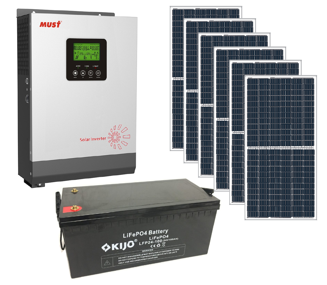 Комплект гибридной автономной солнечной электростанции Своя Энергія KAS6-3/2/327 3 кВт на литиевых АКБ