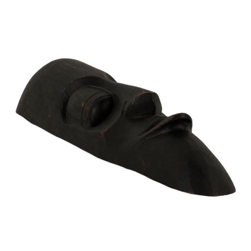 Маска інтер'єрна настінна Кама-дєва Бог любові цілісний масив дерева 350x77x55 мм Чорний (27669)