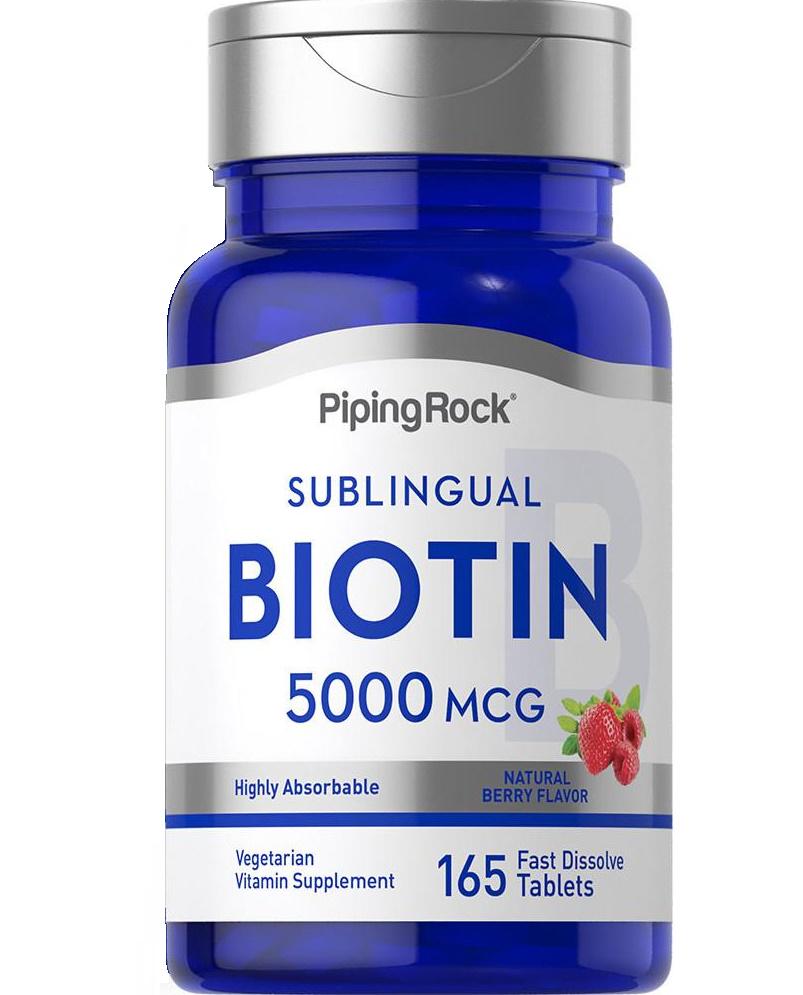 Биотин Piping Rock Biotin Fast Dissolve 5000 mcg 165 Tabs