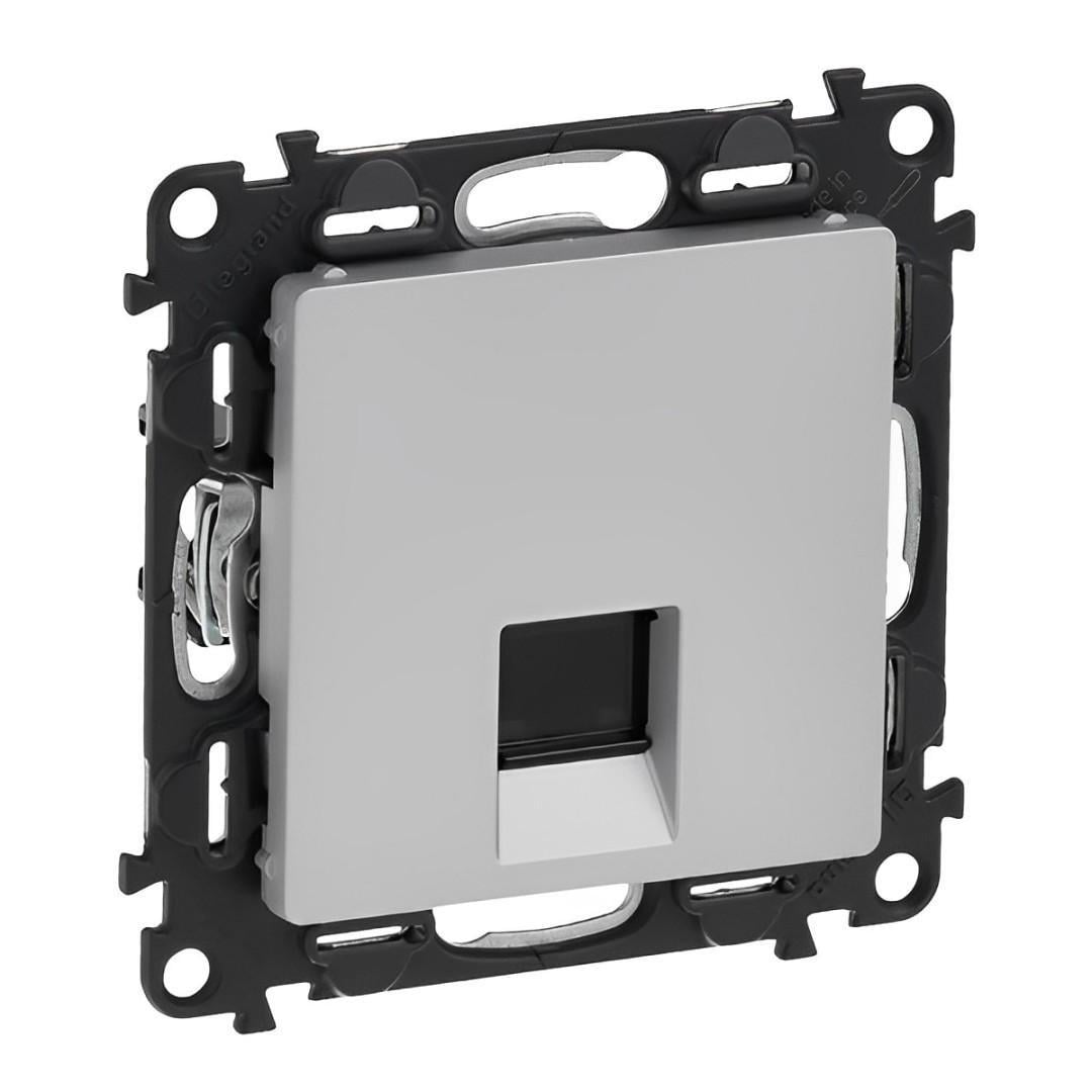 Розетка информационная Legrand Valena LIFE RJ45 Алюминий (30309312)