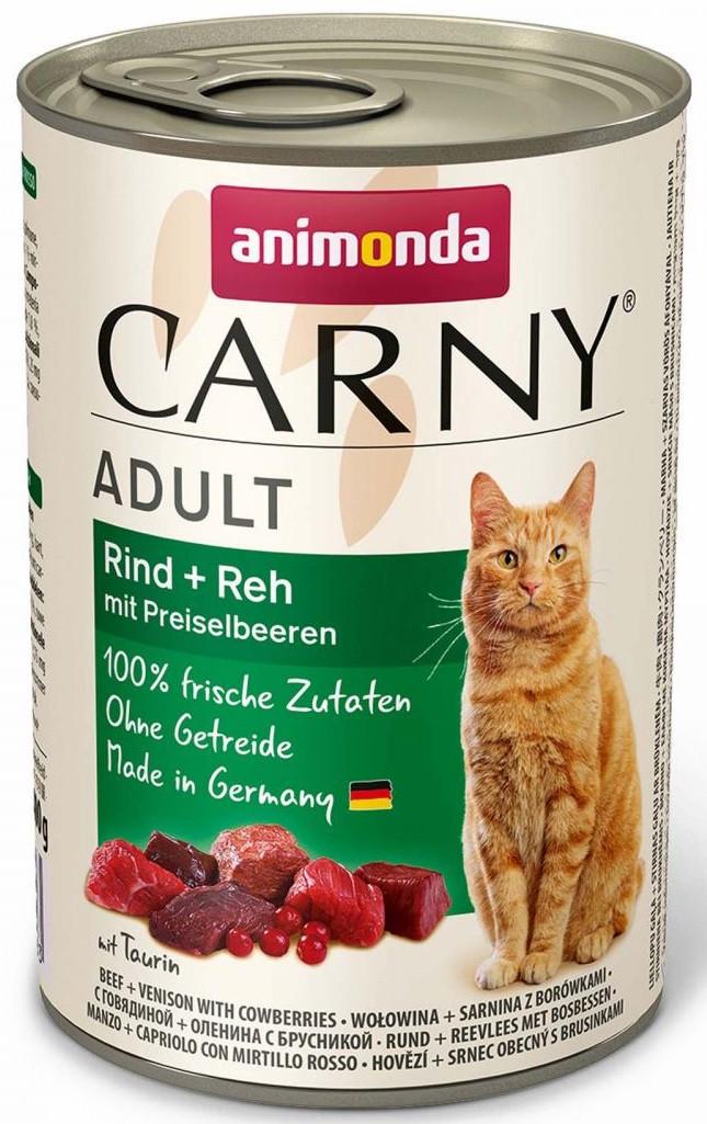 Корм влажный для кошек Animonda Carny с говядиной/олениной и брусникой 400 г (1830807771)