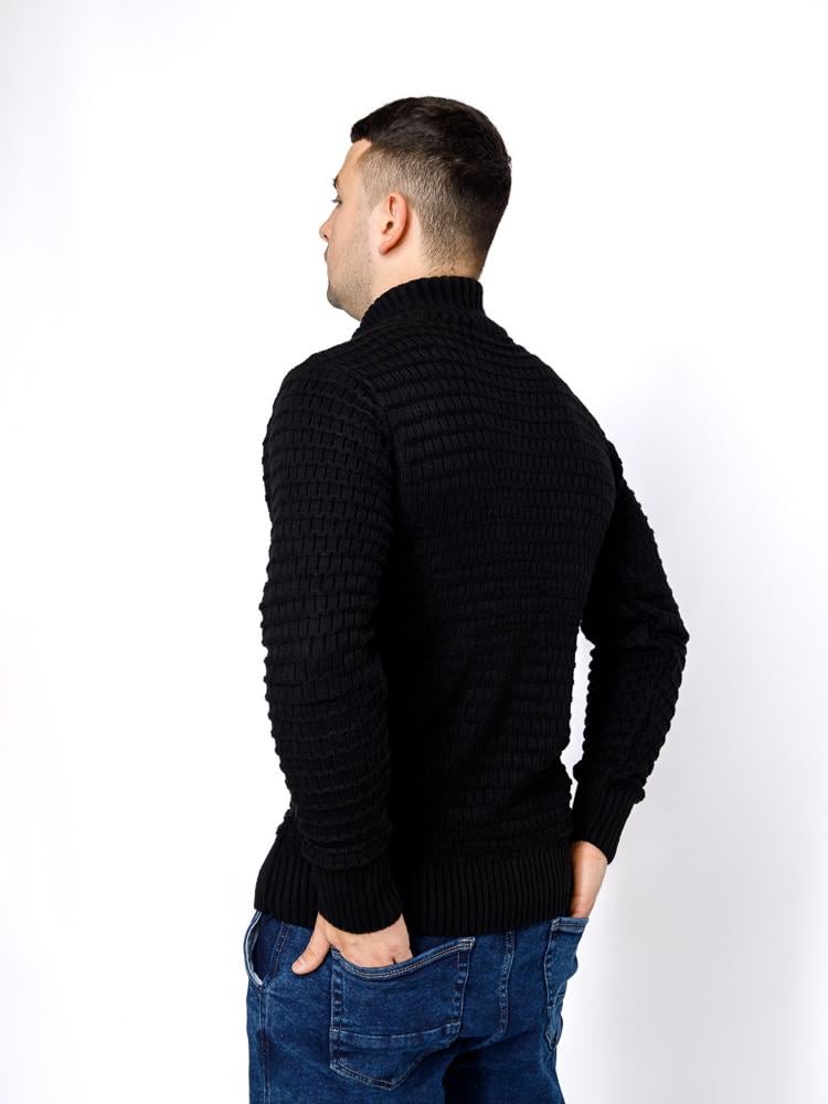 Светр чоловічий ЦБ-00233205 р. 48 Чорний (SKT000940926) - фото 3 Светр чоловічий ЦБ-00233205 р. 48 Чорний (SKT000940926) - фото 3