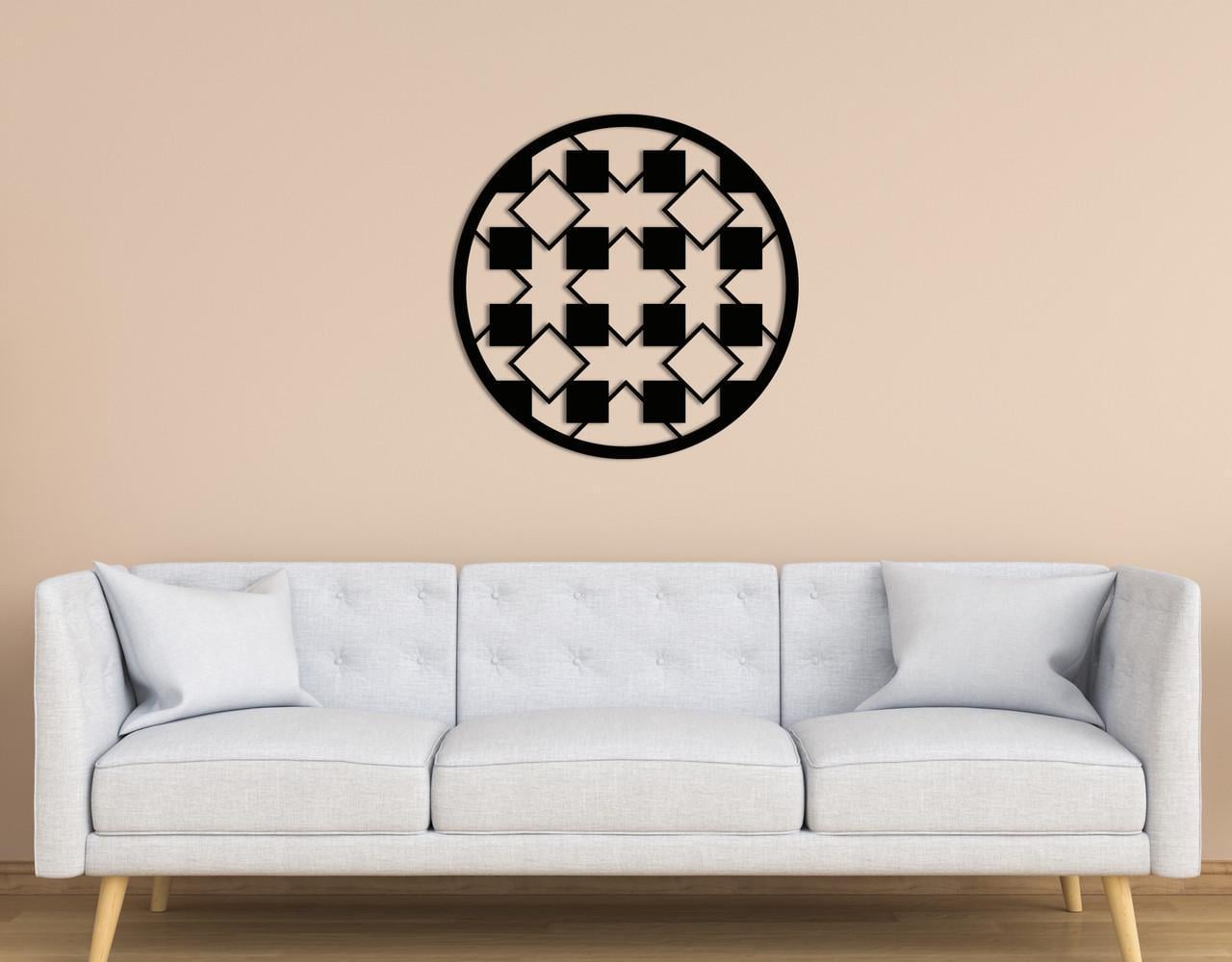 Декоративное панно на стену Upwood Decor Circle-056 08 80х80 см Black (1579537393)