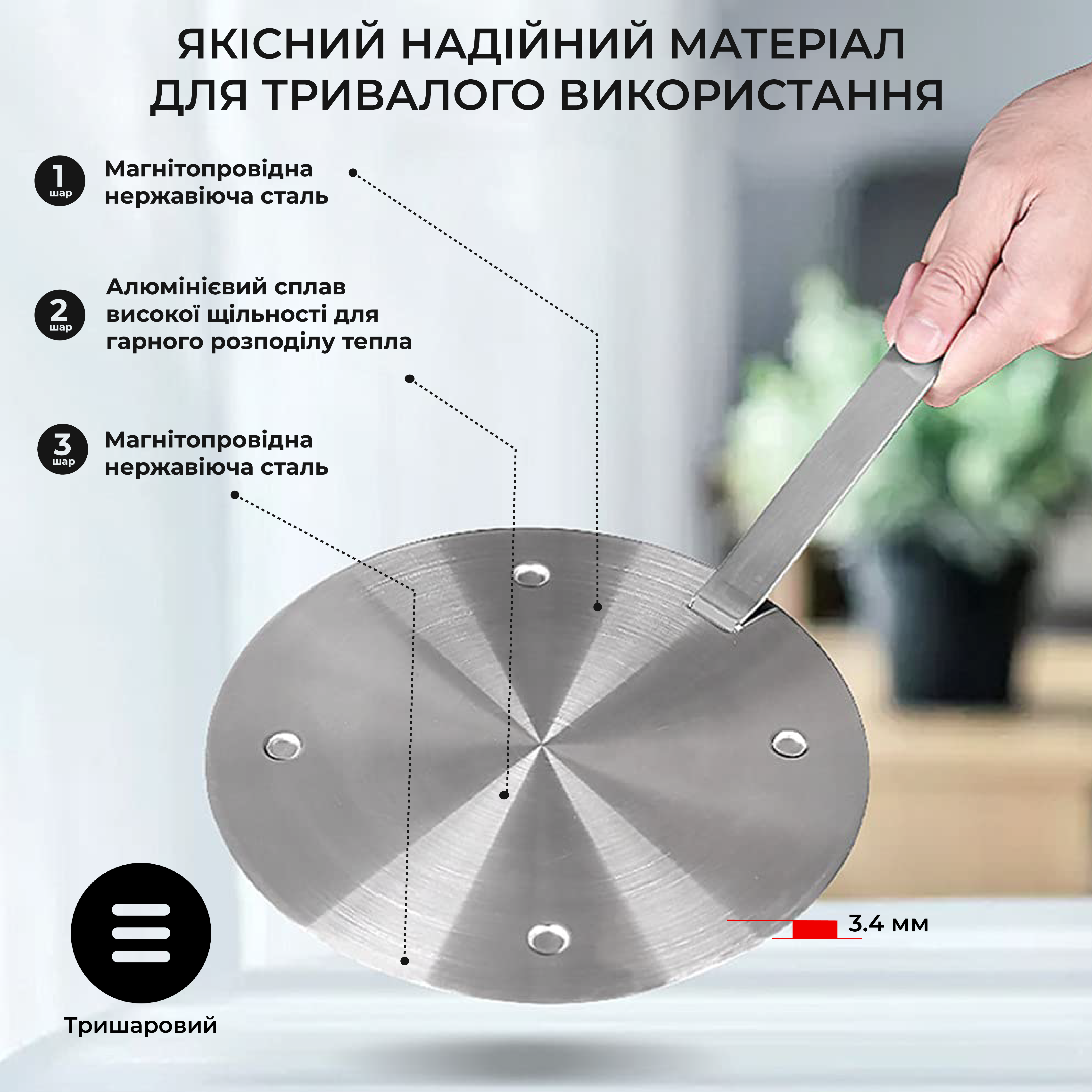 Адаптер для індукційної плити SBTR 16 см (GD05-d16) - фото 5