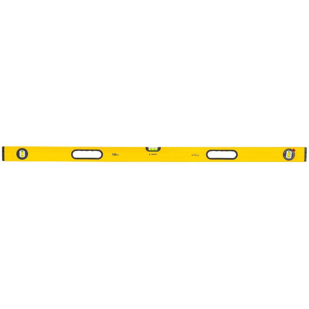 Уровень строительный Topex алюминиевый пузырьковый 1,2 м (23518) - фото 1