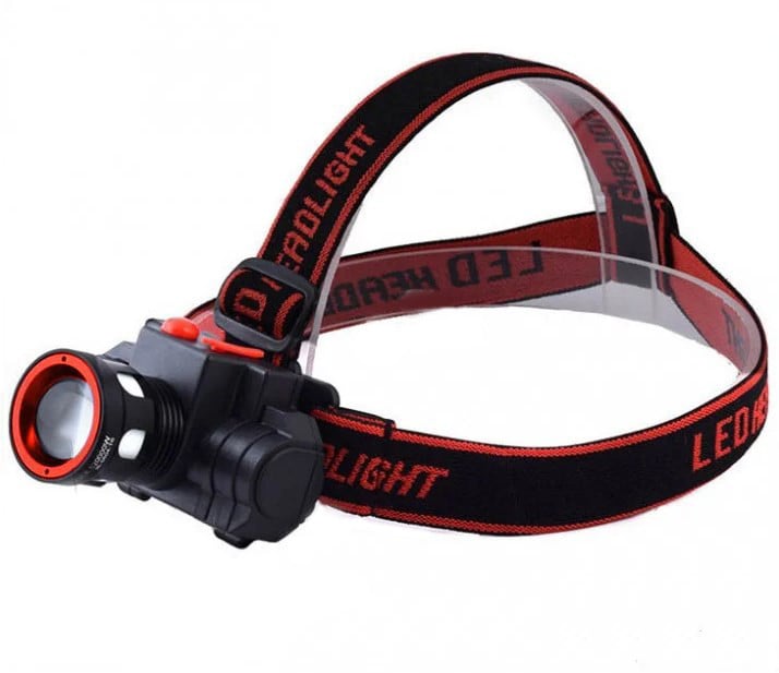 Фонарь светодиодный BL CB-0604 T6 налобный Красно-черный (010974)