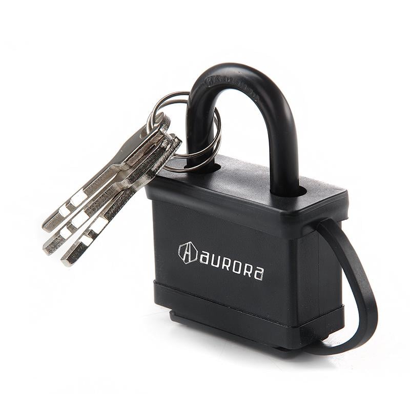Замок навесной Aurora Extra обрезиненный влагостойкий 45x37x22 мм дисковый финский ключ (840054)