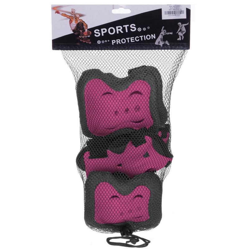 Комплект защиты Zelart Record SK-6328BKP M Черный/Розовый (DR011437) - фото 9 Комплект защиты Zelart Record SK-6328BKP M Черный/Розовый (DR011437) - фото 9