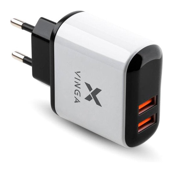 Зарядка Vinga QC3.0 Display Wall Charger (VWCQAADW)