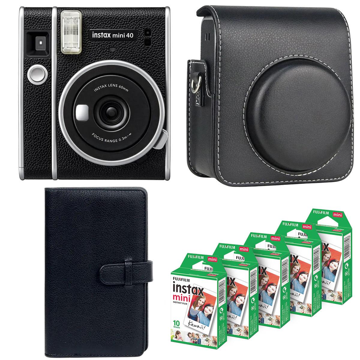 Подарочный набор фотоаппарат Fujifilm Instax Mini 40 фотобумага 50 шт./чехол/фотоальбом на 108 фото Черный (2516978275) - фото 1 Подарочный набор фотоаппарат Fujifilm Instax Mini 40 фотобумага 50 шт./чехол/фотоальбом на 108 фото Черный (2516978275) - фото 1