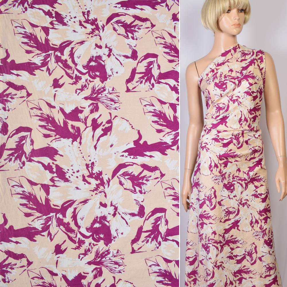 Тканина коттон-жаккард стрейч ширина 145 см Бежевий (11836.017) - фото 2 Тканина коттон-жаккард стрейч ширина 145 см Бежевий (11836.017) - фото 2