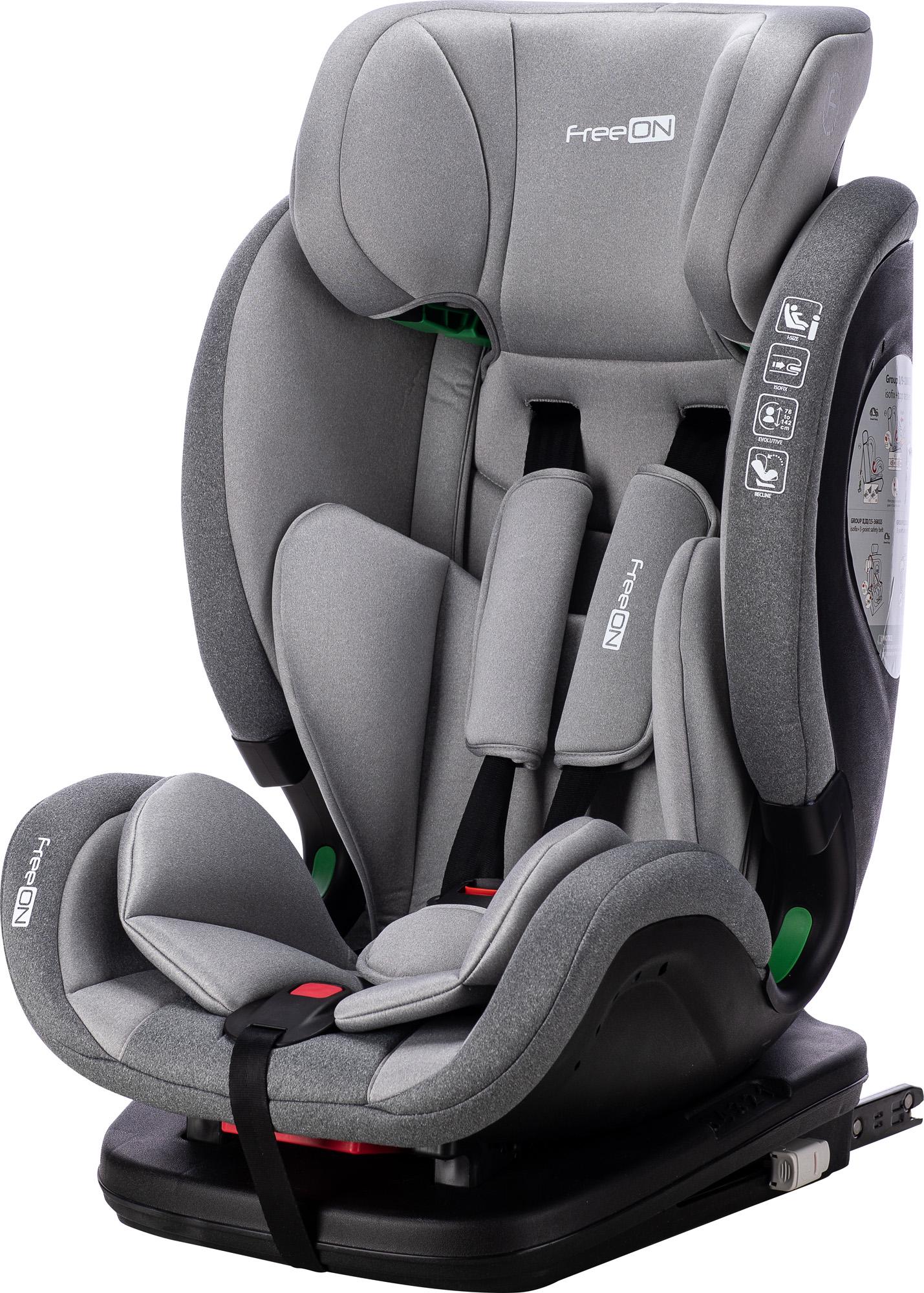 Автокресло FreeON TREX Isofix 9 меcяцев - 12 лет 9-36 кг Light Grey (47146) - фото 3