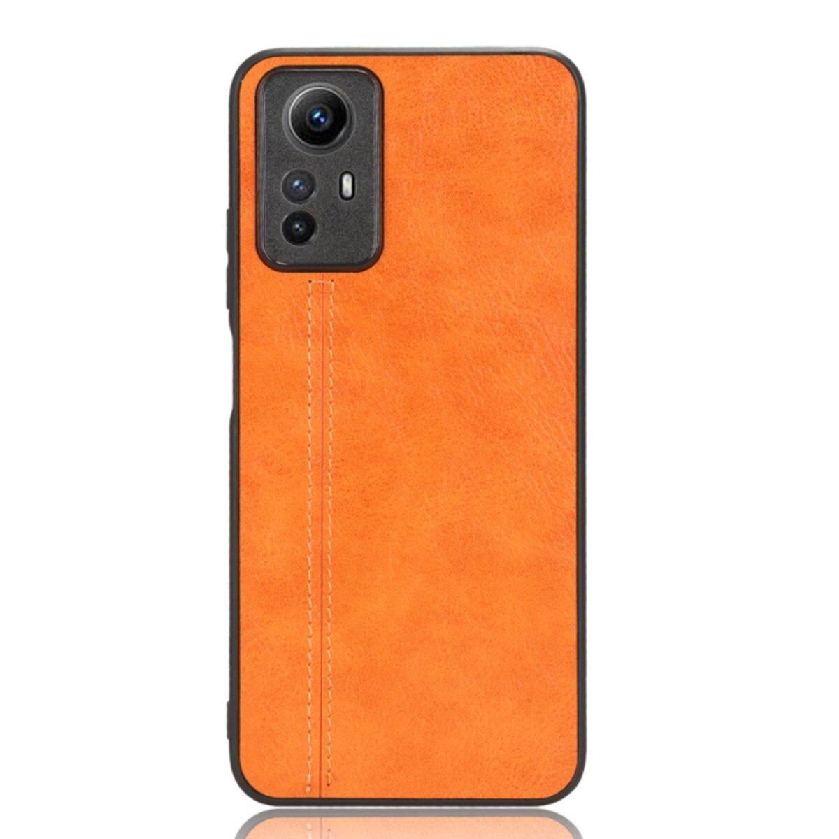 Противоударный чехол для Xiaomi Redmi Note 12s Cosmiс Leather Case Orange