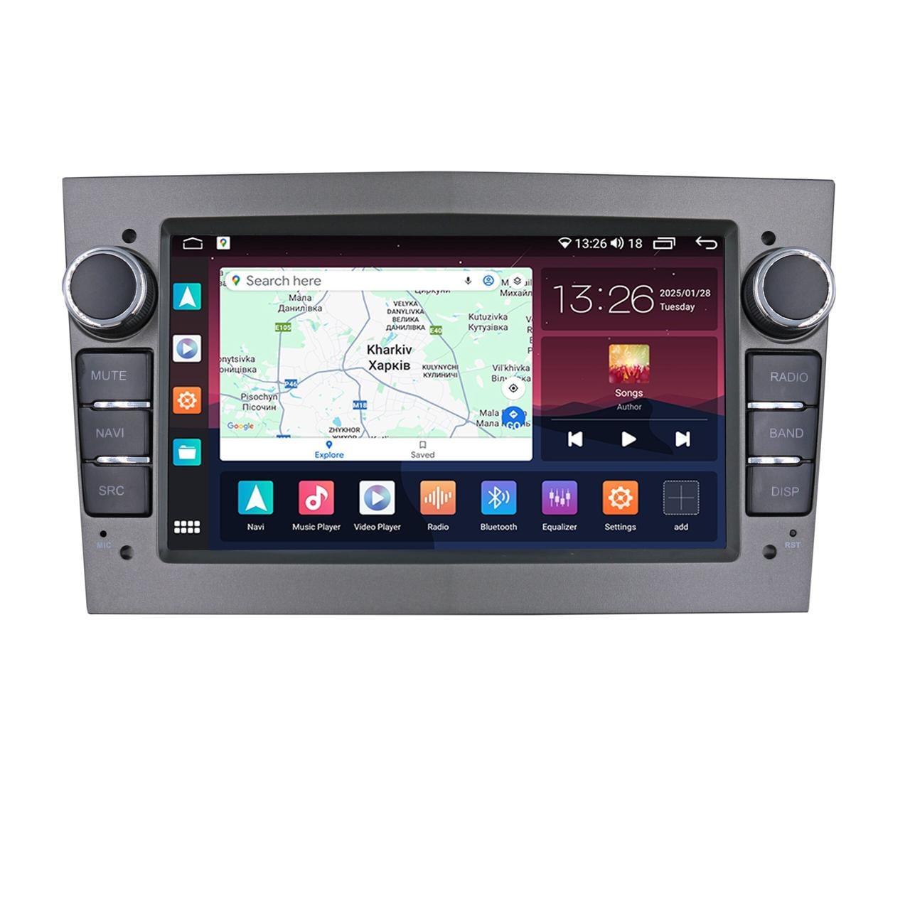 Автомагнітола серії QIV Q2 Opel 7 дюймів 4/32 Grey (7 дюймів QLED 8core 7862 4/32 4G CarPlay/Android