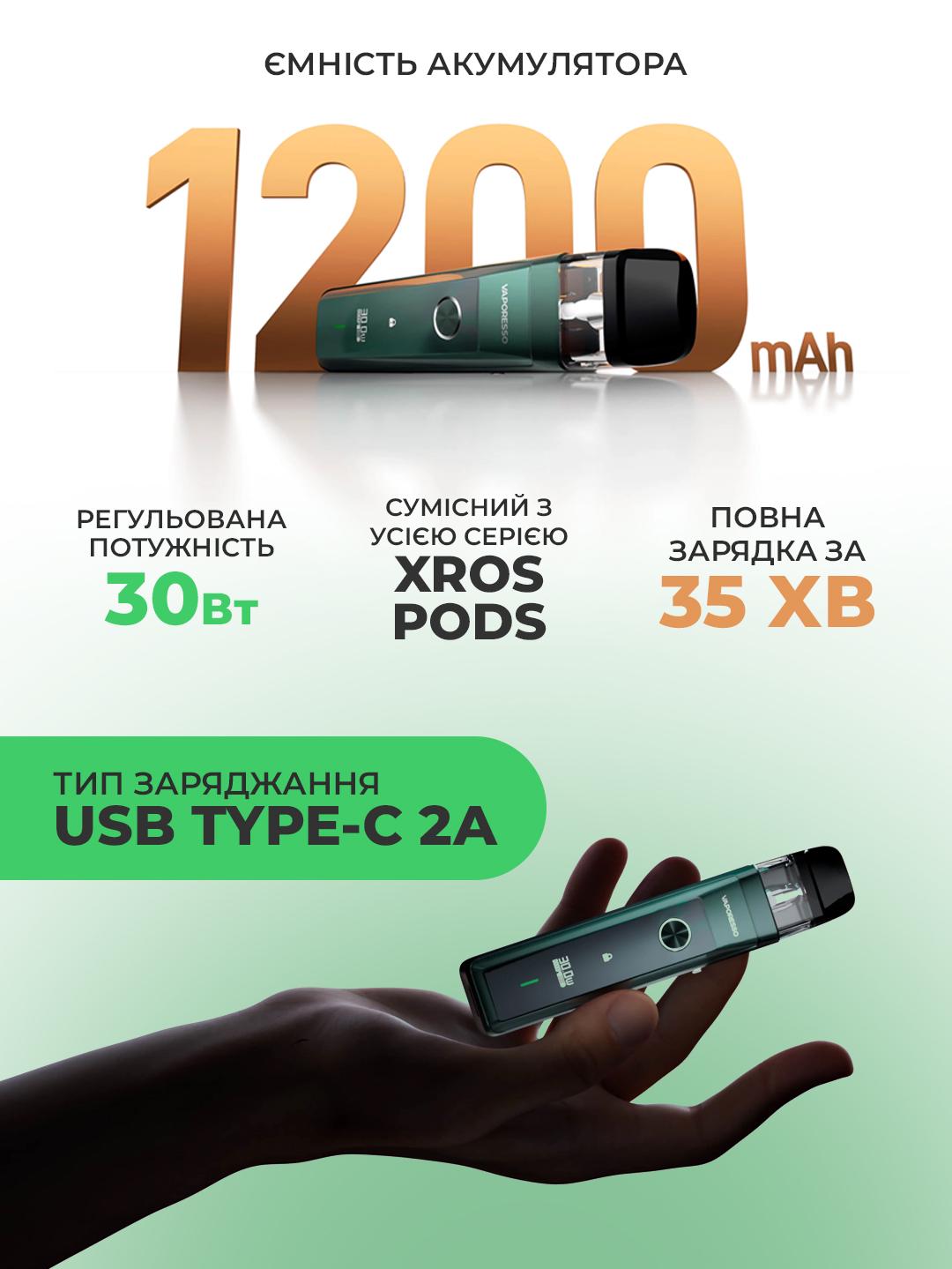 Электронная сигарета Vaporesso XROS 4 PRO 2025 с аккумулятором 1200 mAh 2 картриджа/Type-C Pink (c9818d81) - фото 3