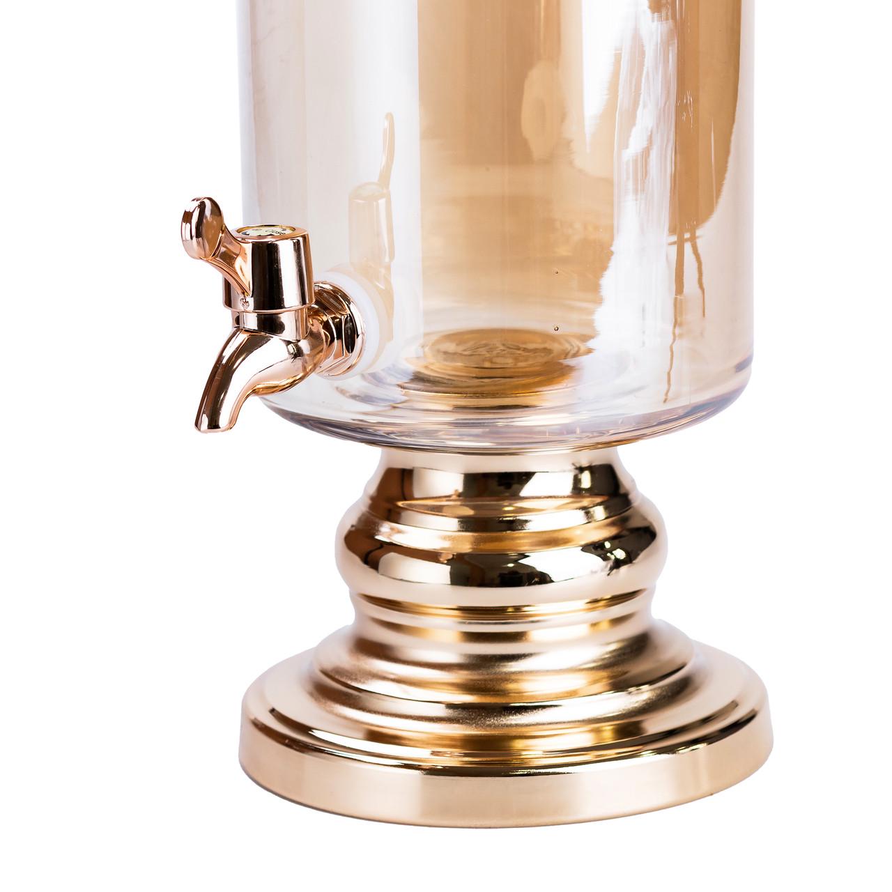 Лимонадница стеклянная с краном на ножке 2 л Коричневый (2148787592) - фото 6 Лимонадница стеклянная с краном на ножке 2 л Коричневый (2148787592) - фото 6