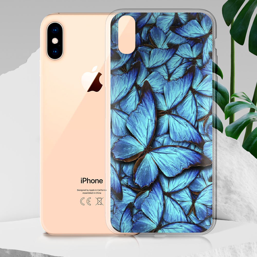 Чехол Boxface iPhone XS Max лазурные бабочки Прозрачный силикон (35321-up1550-35321) - фото 2