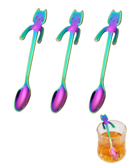 Чайная ложка с держателем на чашку в виде кота Разноцветный (13949100) - фото 8 Чайная ложка с держателем на чашку в виде кота Разноцветный (13949100) - фото 8