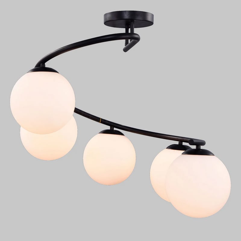 Люстра стельова Light House Чорний (NM-14434/5 BK WT)