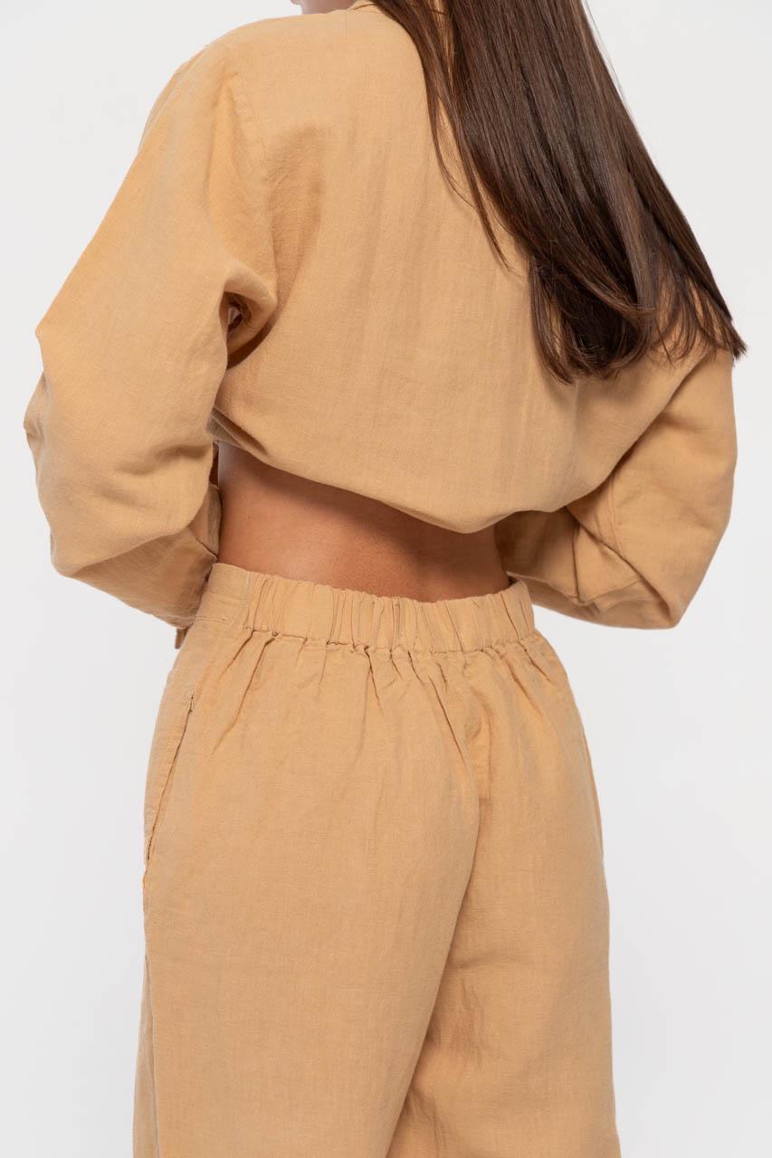 Штаны женские домашние Lotus Home Bruma из льна S Горчичный (26843117) - фото 6 Штаны женские домашние Lotus Home Bruma из льна S Горчичный (26843117) - фото 6