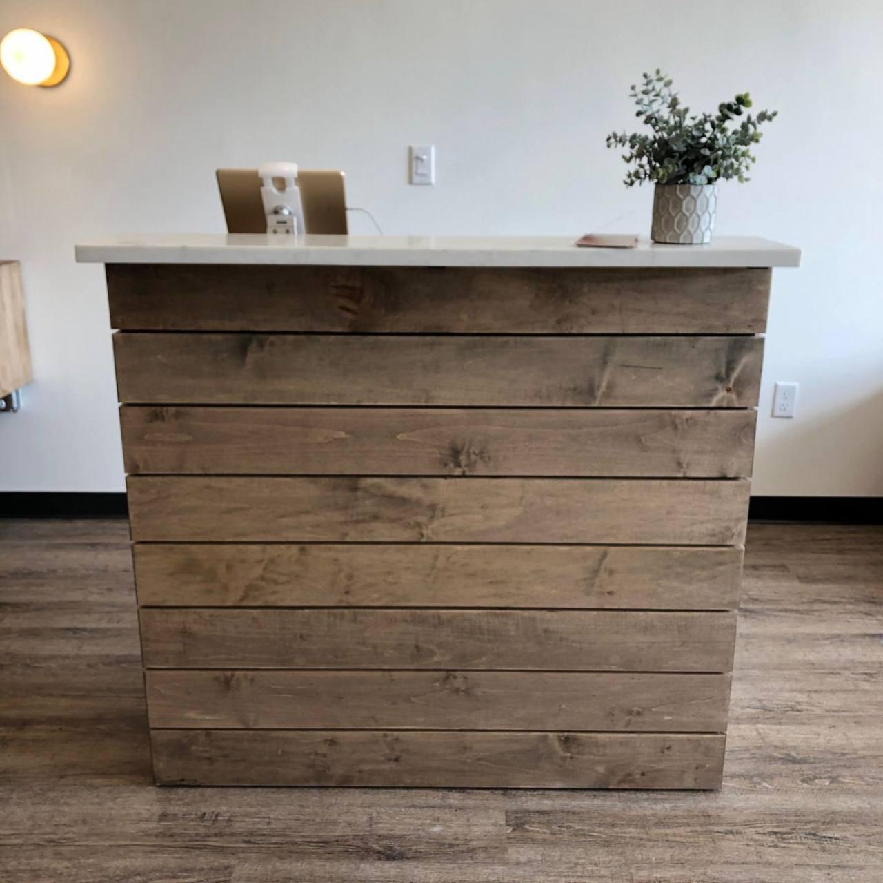 Барна стійка PrimeWood Tree з натурального дерева покрита лазур'ю 100 см Дуб (БСД067)