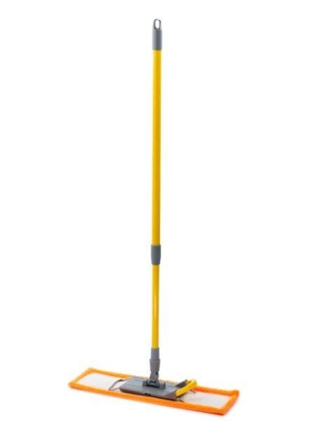 Полотер с телескопической ручкой микрофибра 44х14 см Полотер с телескопической ручкой микрофибра 44х14 см