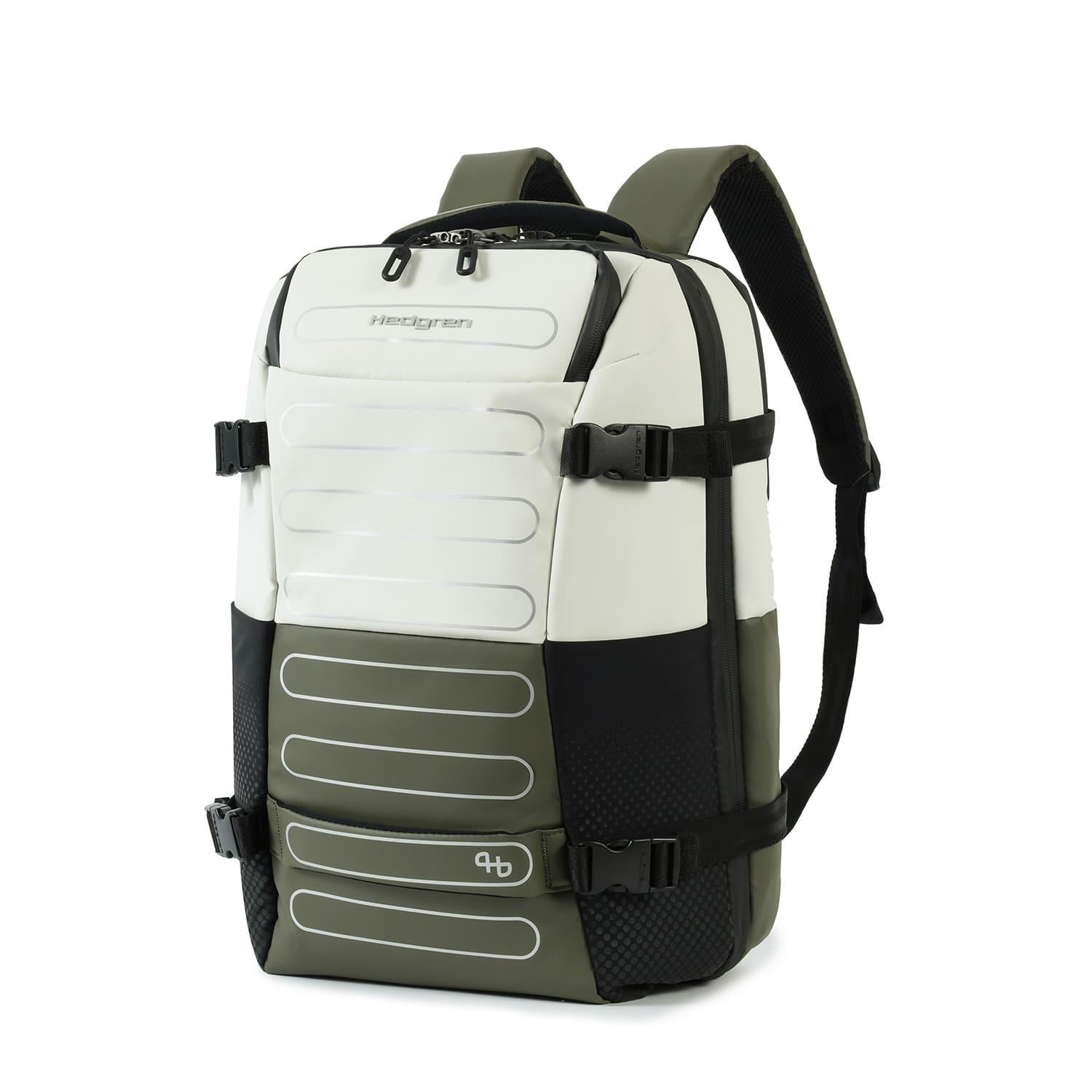 Туристичний рюкзак Hedgren Comby Performance HCMBP09/904 з розширенням та дощовик 46х20х31 см 28,5 л Сіро-оливковий (31887749)