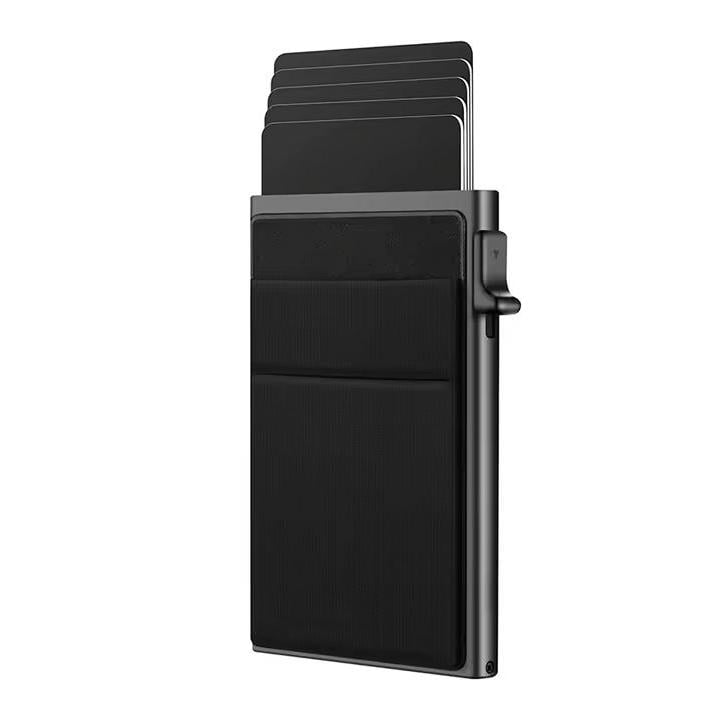 Картхолдер-кошелек алюминиевый с RFID-защитой Черный (722224687550)