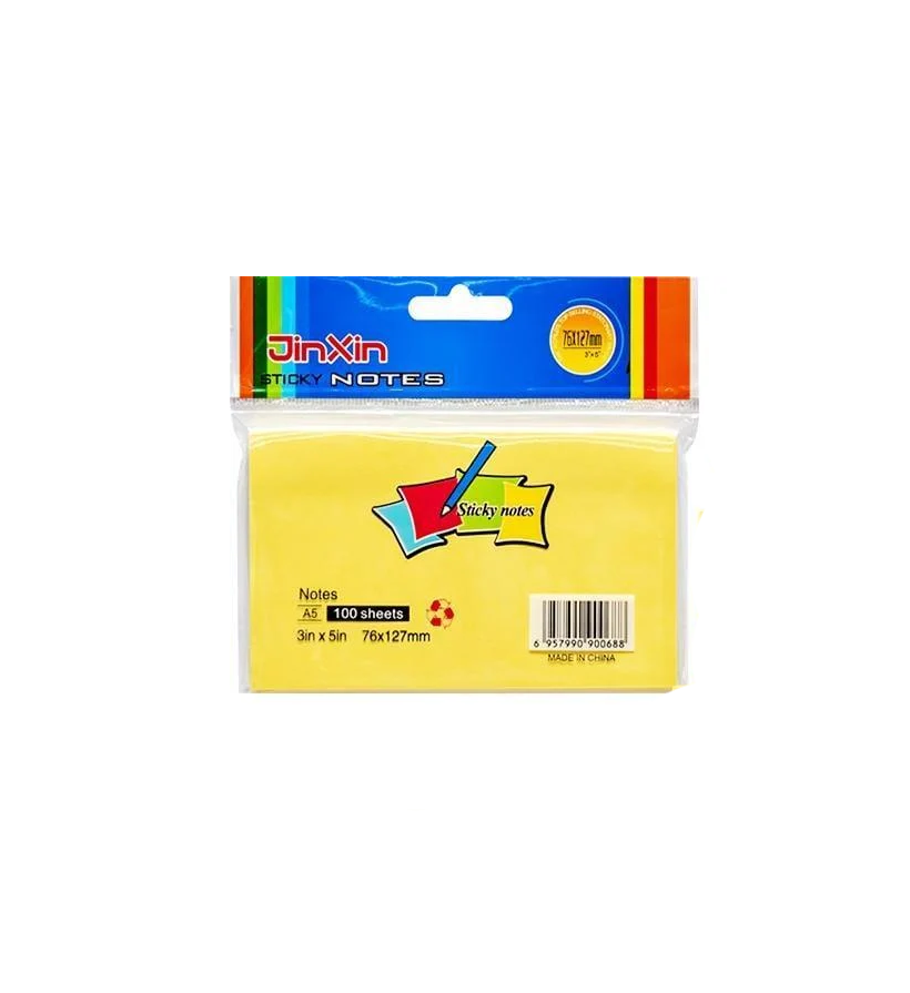 Папір для нотаток Стікери A5-Y 76х27 мм 100 аркушів (RLT43580) Папір для нотаток Стікери A5-Y 76х27 мм 100 аркушів (RLT43580)