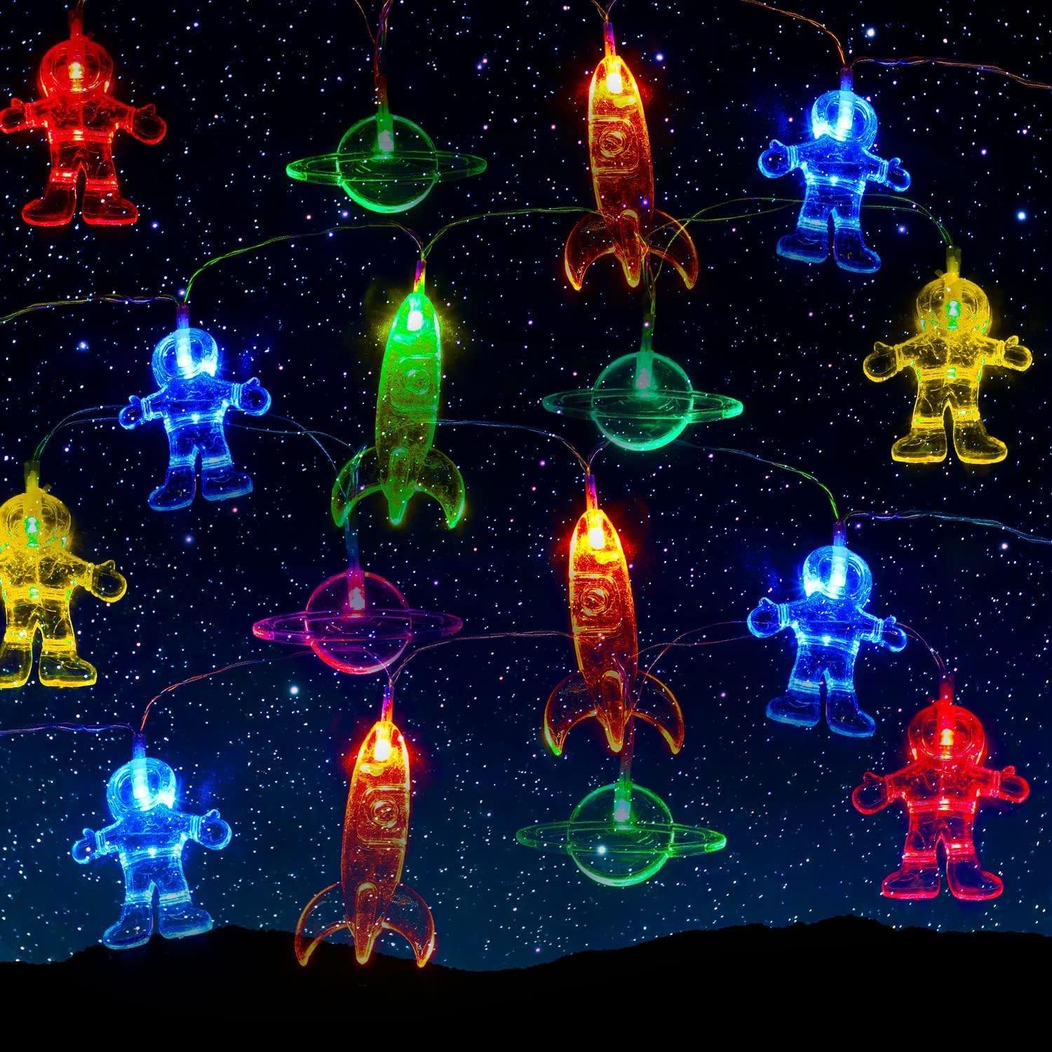 Гірлянда Light Crafts Космонавт на батарейках з пультом дистанційного керування 8 режимами освітлення 50 LED 5 м Різнокольоровий (13404124)
