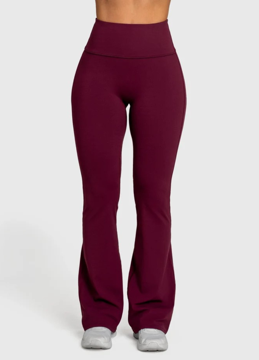 Лосины женские клеш для тренировок и повседневной носки однотонные Push Up XL Бордовый (70228/XL)