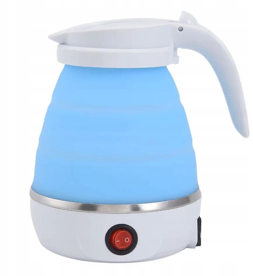 Електрочайник Travel Electric Kettle YS-2008 силіконовий складний дисковий 0,6 л 600W 220V Синій (2722) - фото 1