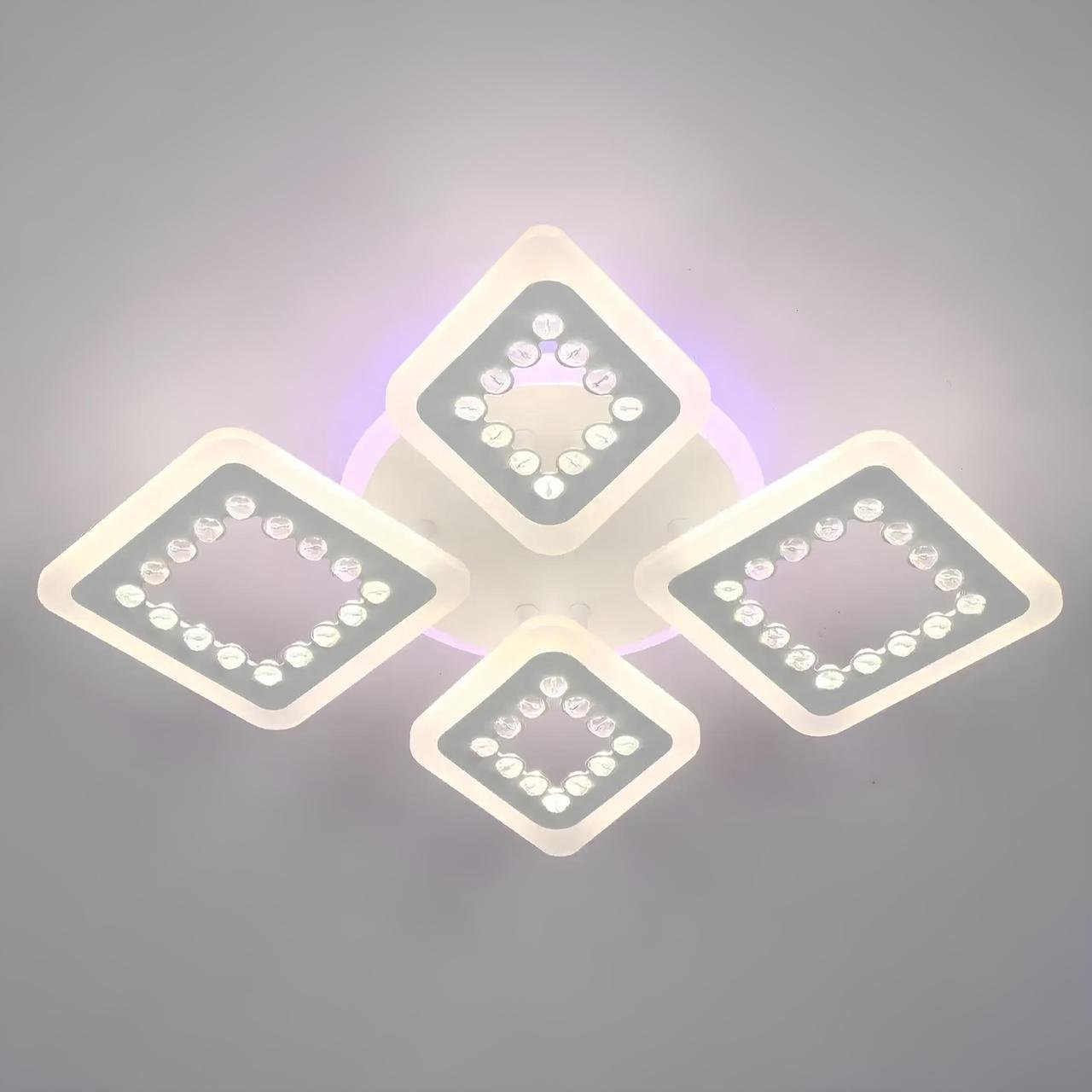 Люстра светодиодная Valeso с RGB подсветкой 142W 3000-6000К Белый (V K39869-2 2 1A)