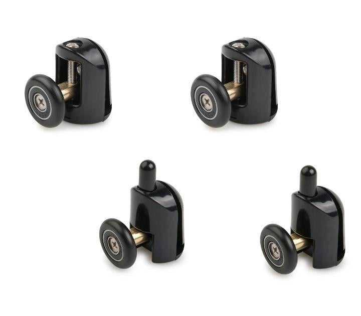 Комплект роликів для душової кабіни верхні та нижні 43A+43B 4 шт. Чорний (2919767972)