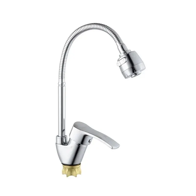 Смеситель для кухни Champion YUB 011-279 с гибким изливом Хром (MI6387)