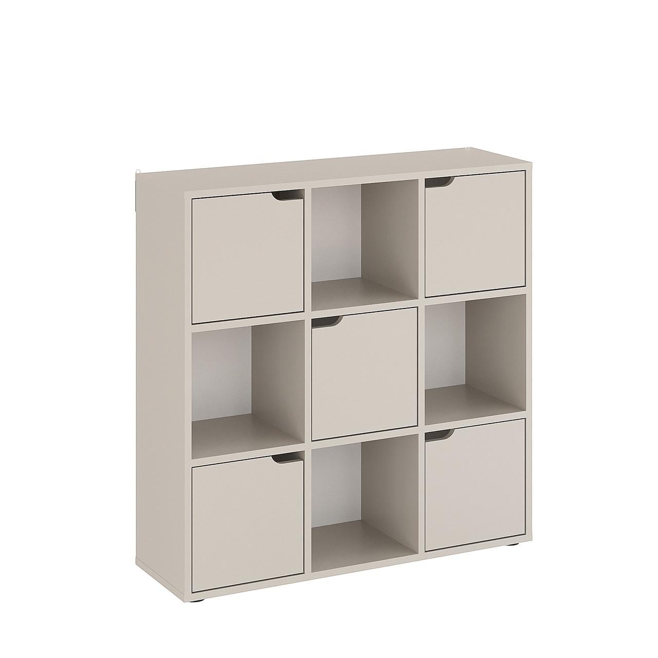 Стеллаж книжный KOMTO Shelf9 9 секций 5 дверей Кашемир (p-186-2823)